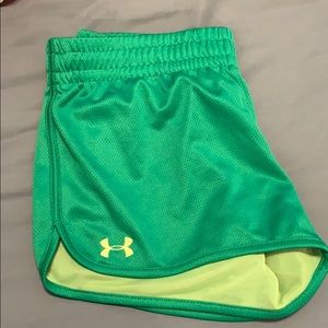 Green  under armour shorts